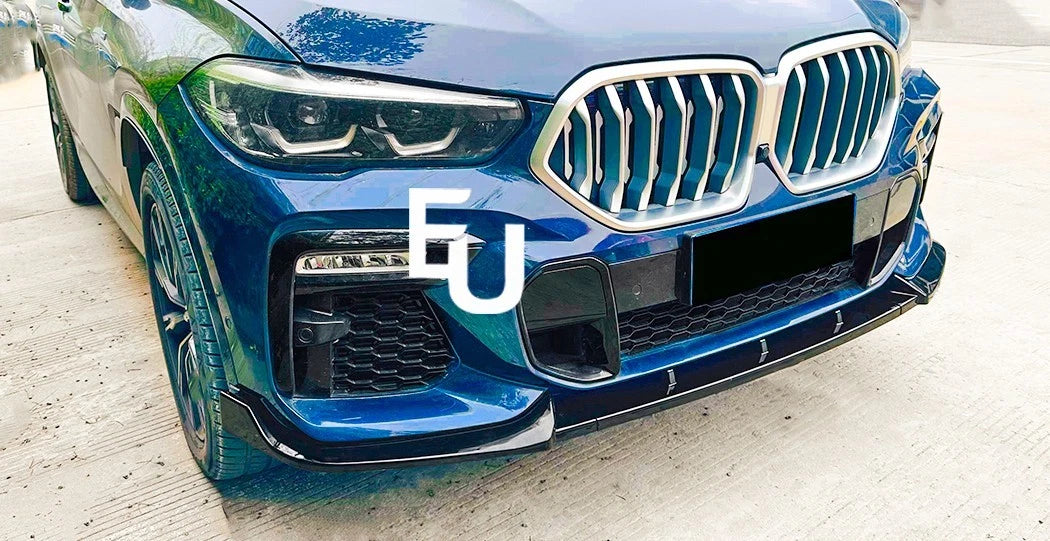 FOR BMW X6 G06 M SPORT FRONT BUMPER SPLITTER LIP SPOILER GLOSS BLACK 2019-2022