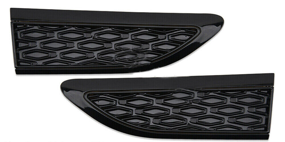 FOR LAND ROVER DISCOVERY SPORT GLOSS BLACK DYNAMIC SIDE WING VENTS X2 UPGRADE