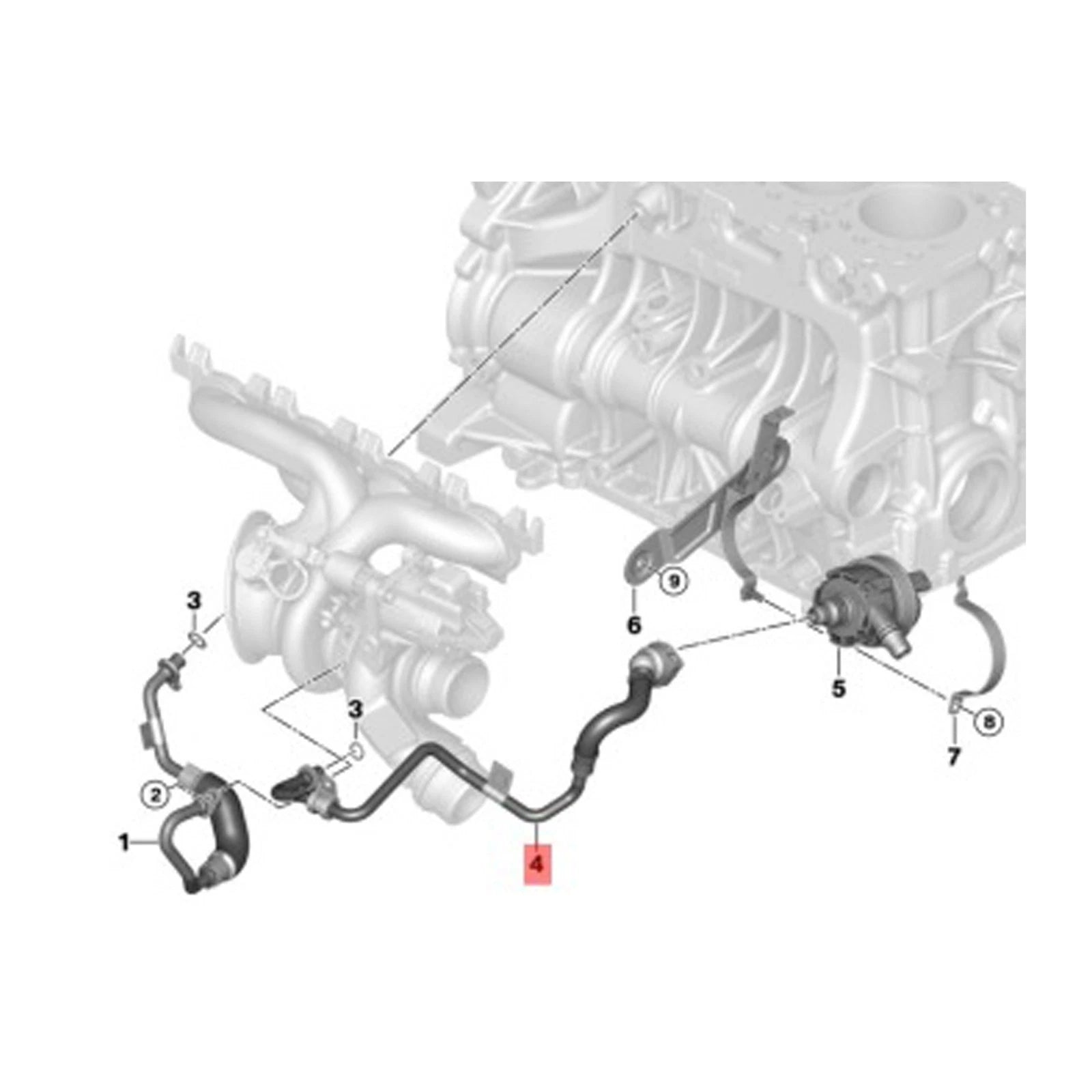 TURBOCHARGER OIL LINE FOR BMW 1 2 3 4 5 6 7 SERIES F20 F21 F22 F23 G20 F31 G30