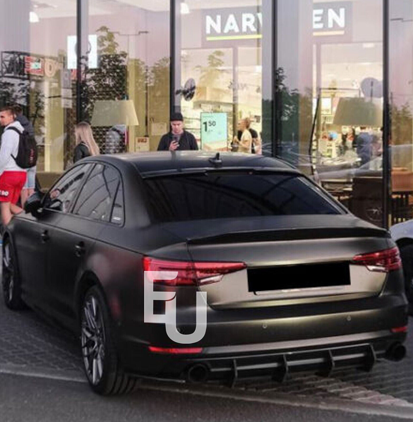 FOR AUDI A4 S4 8W REAR TRUNK ROOF SPOILER LIP UNPAINTED RS STYLE FACELIFT 2019+