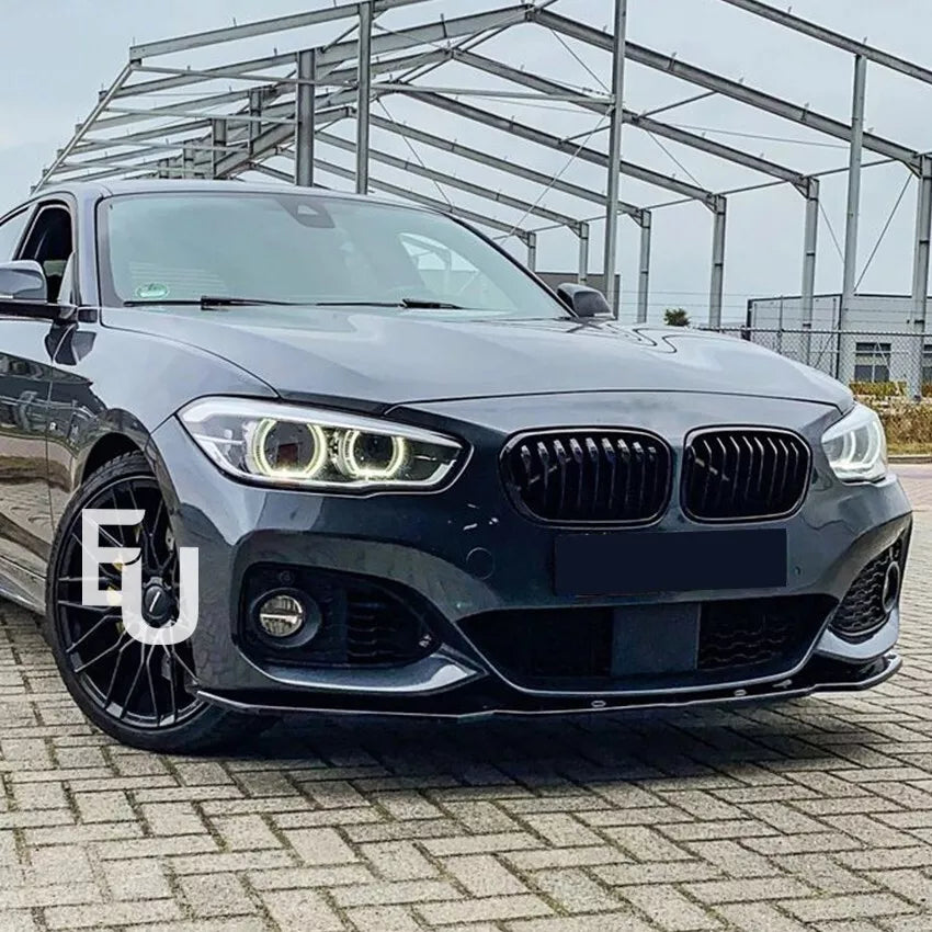 FOR BMW 1 SERIES F20 F21 FRONT SPLITTER LIP M SPORT LCI GLOSS BLACK 2015-2019