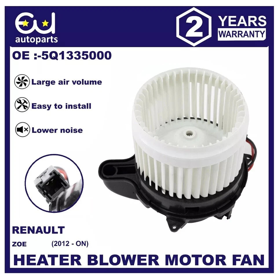 HEATER BLOWER MOTOR FAN FOR RENAULT ZOE BFM MK1 RHD 2012+ 5Q1335000 272103334R