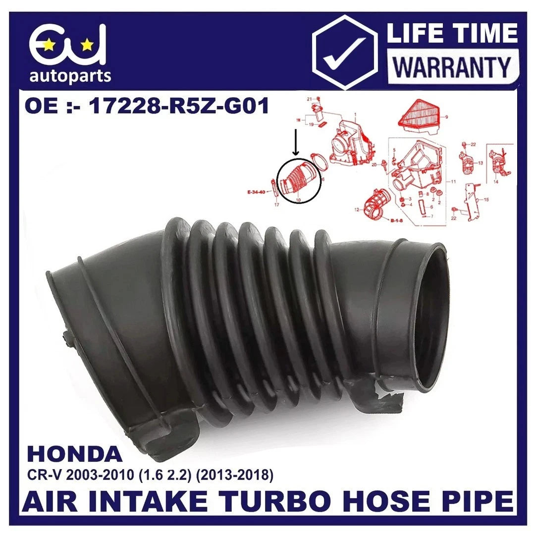 FOR HONDA CR-V 1.6 DIESEL AIR BOX TO TURBO AIR INTAKE HOSE PIPE TUBE 2013-2018