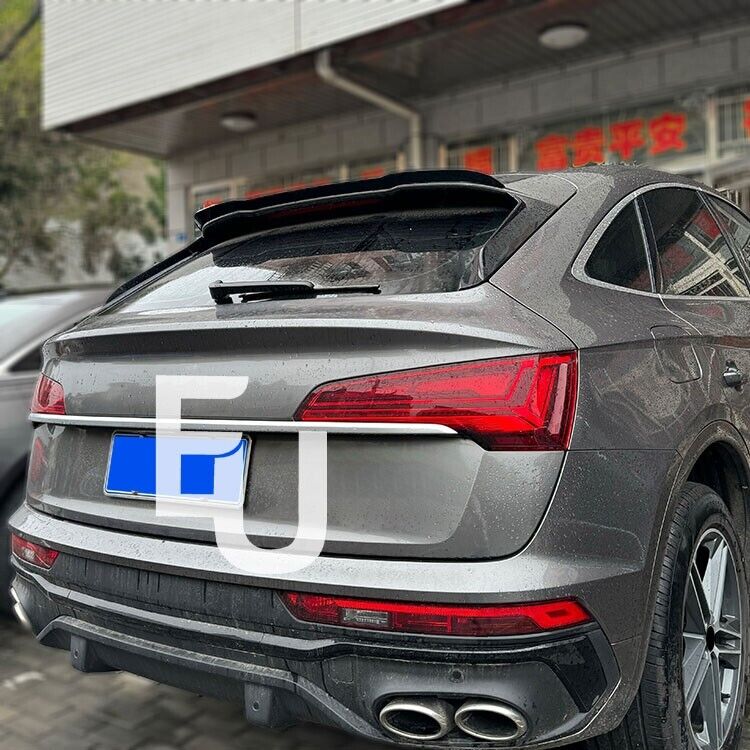 REAR ROOF SPOILER LIP WING KIT SUV 4X4 GLOSS BLACK FOR AUDI Q5 80A SQ5 FY 2021+
