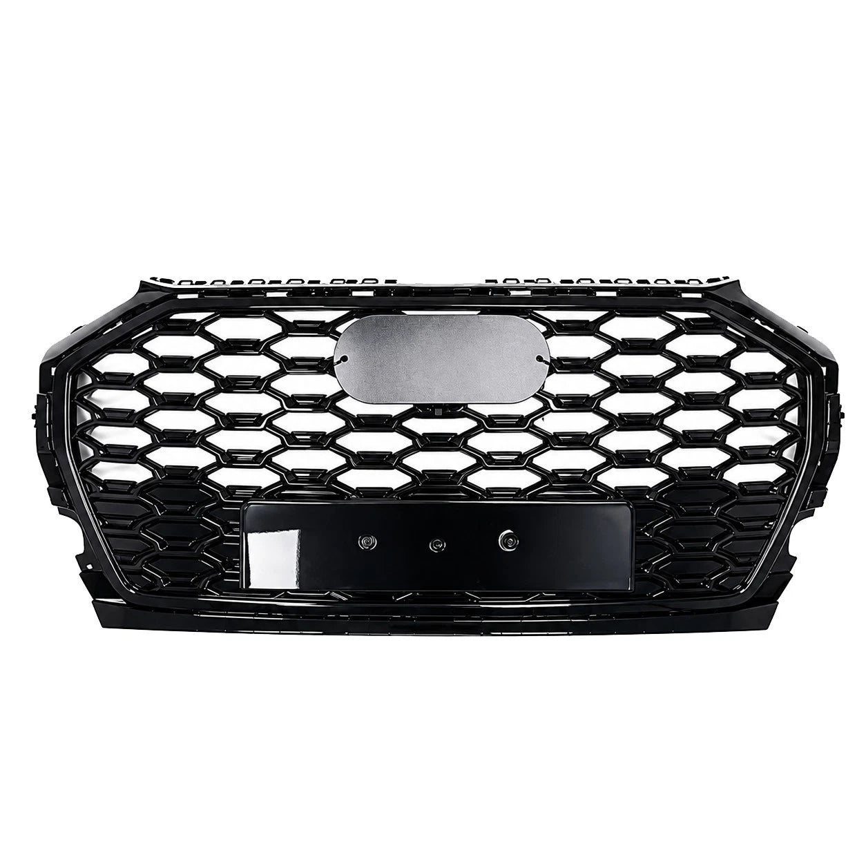 RSQ5 STYLE FRONT HONEYCOMB GRILLE & FOG COVER BLACK FOR AUDI Q5 2021-2024