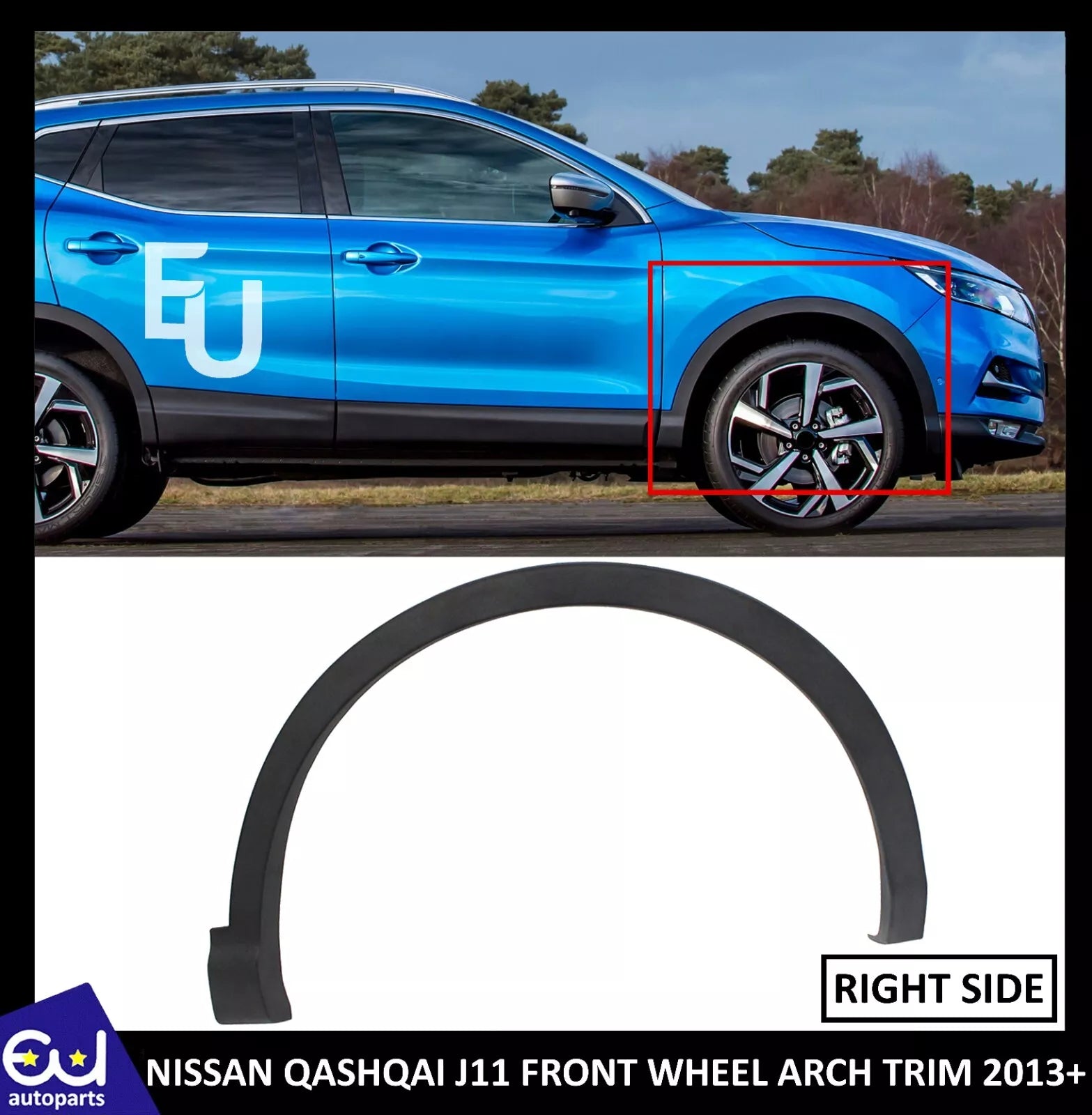 FOR NISSAN QASHQAI J11 FRONT RIGHT WING WHEEL ARCH TRIM DRIVER SIDE 2013 ONWARDS