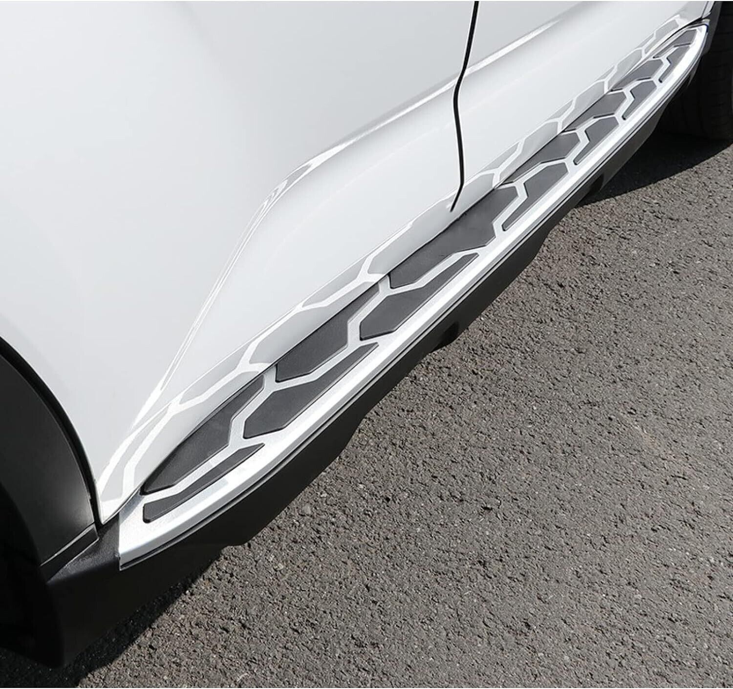 ALUMINIUM RUNNING BOARDS SIDE STEPS FOOT RAILS FOR HYUNDAI KONA 2018+ BLACK PACK