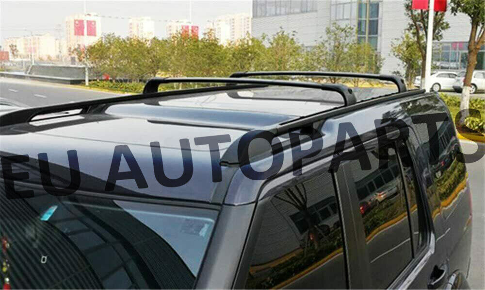 FOR LAND ROVER DISCOVERY 3 & 4 FULL BLACK RACK ROOF RAILS CROSS BARS ANTI THEFT