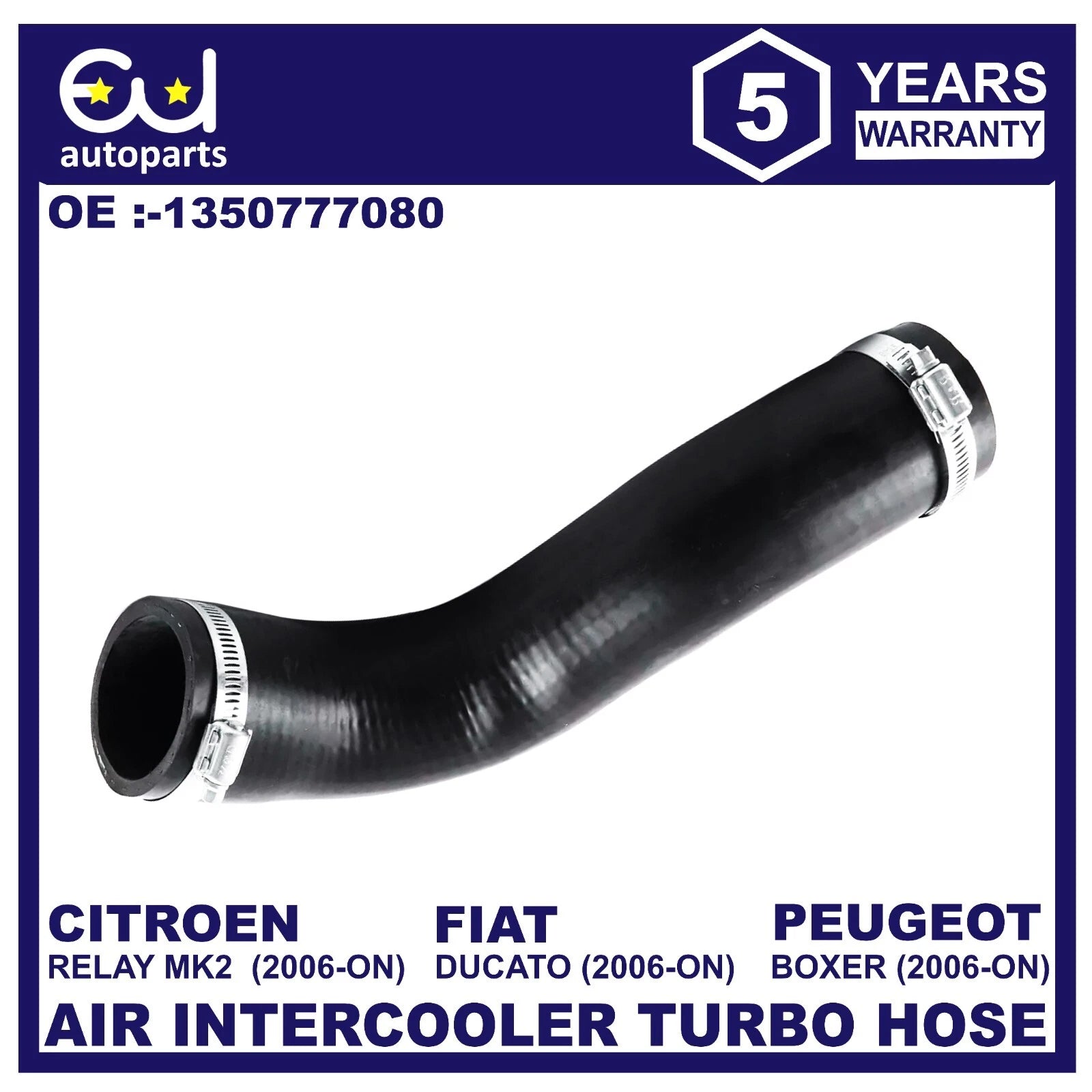 INTERCOOLER TURBO HOSE PIPE FOR CITROEN RELAY PEUGEOT BOXER FIAT DUCATO 2.2 HDI