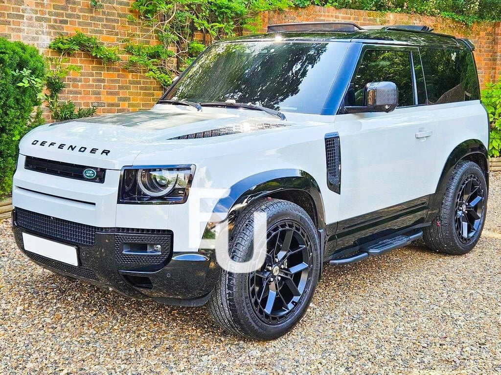 FOR LAND ROVER DEFENDER 90 L663 RUNNING BOARD SIDE STEPS BLACK EDITION 2020+