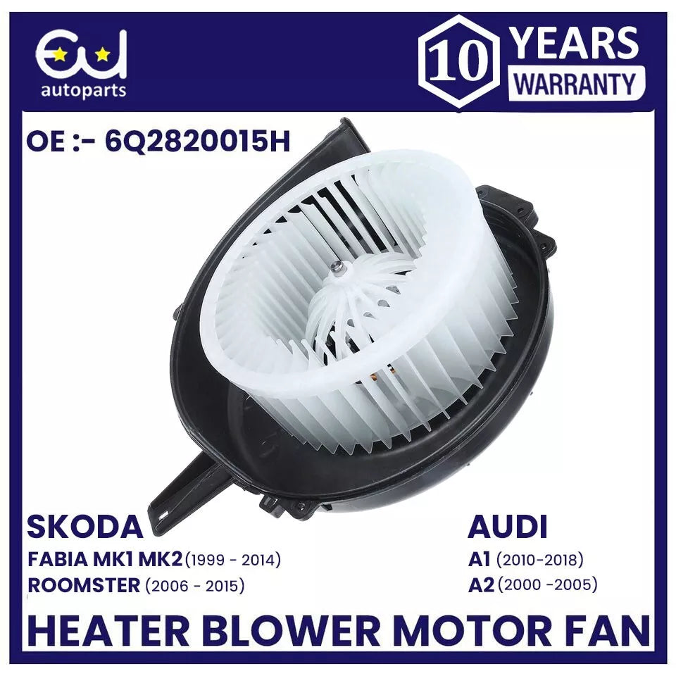 HEATER BLOWER MOTOR FAN FOR SEAT CORDOBA IBIZA MK3 MK4 SKODA ROOMSTER 6Q2820015