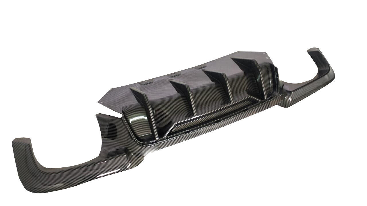 FOR BMW 5 SERIES F10 F11 REAR DIFFUSER MSPORT SPLITTER VALANCE CARBON LOOK