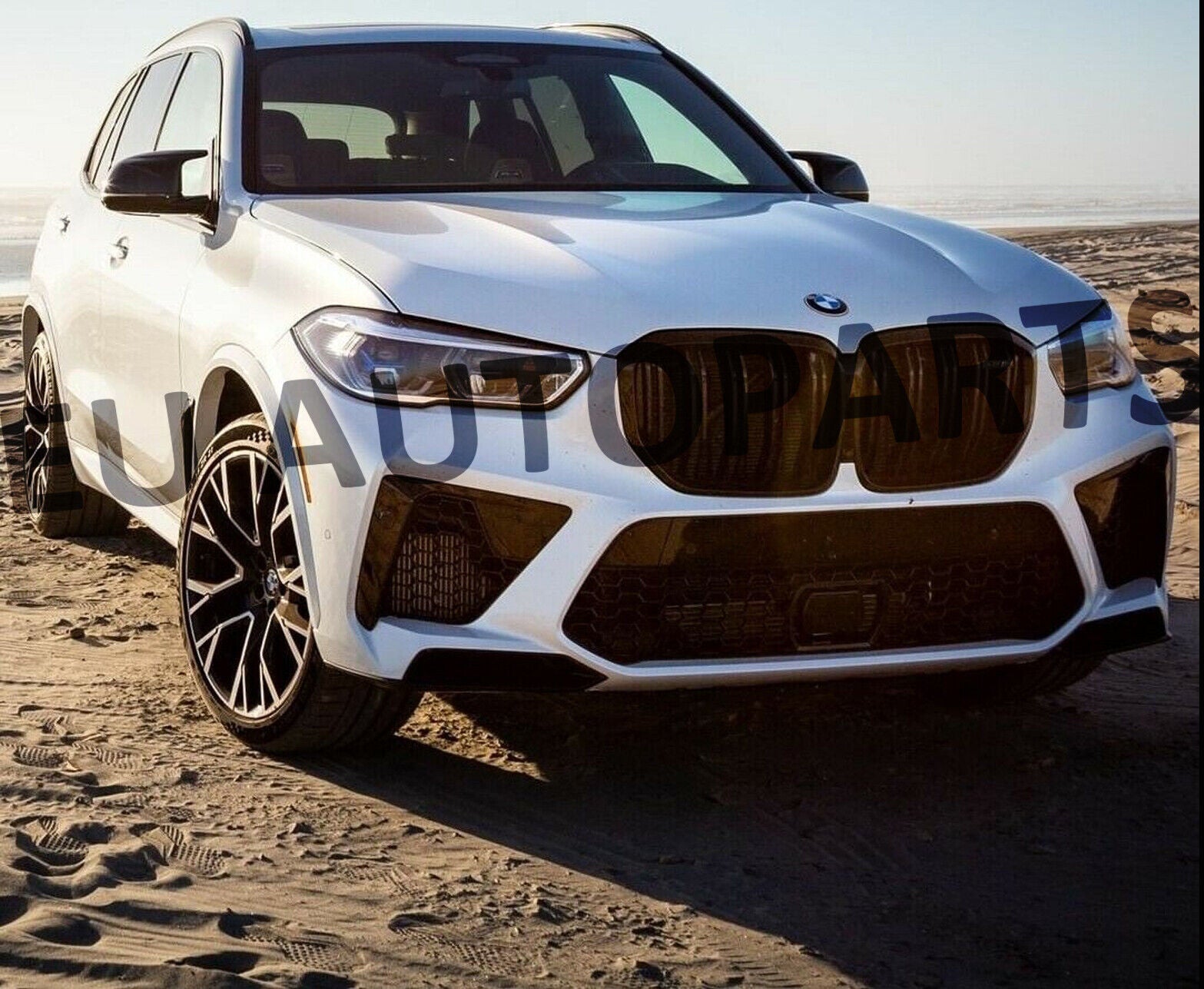 FOR BMW X5 G05 GLOSS BLACK TWIN DUAL SLAT KIDNEY GRILL GRILLE 2018 ONWARDS MODEL