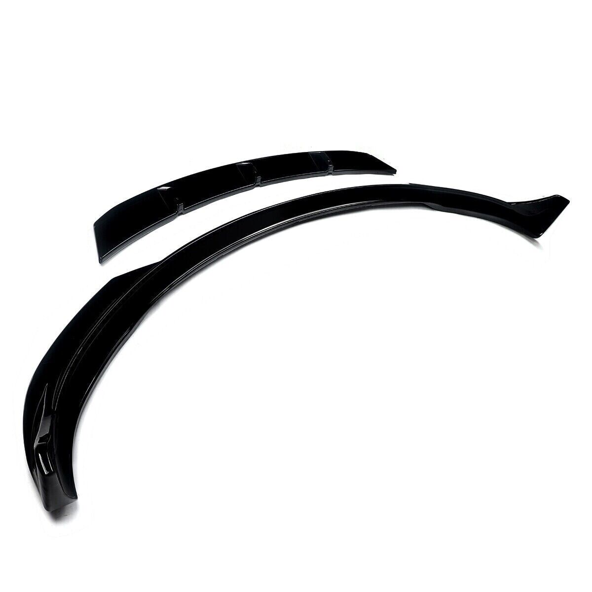 GLOSS BLACK FRONT BUMPER LIP SPOILER SPLITTERS FOR TESLA MODEL 3 SALOON 2017-21