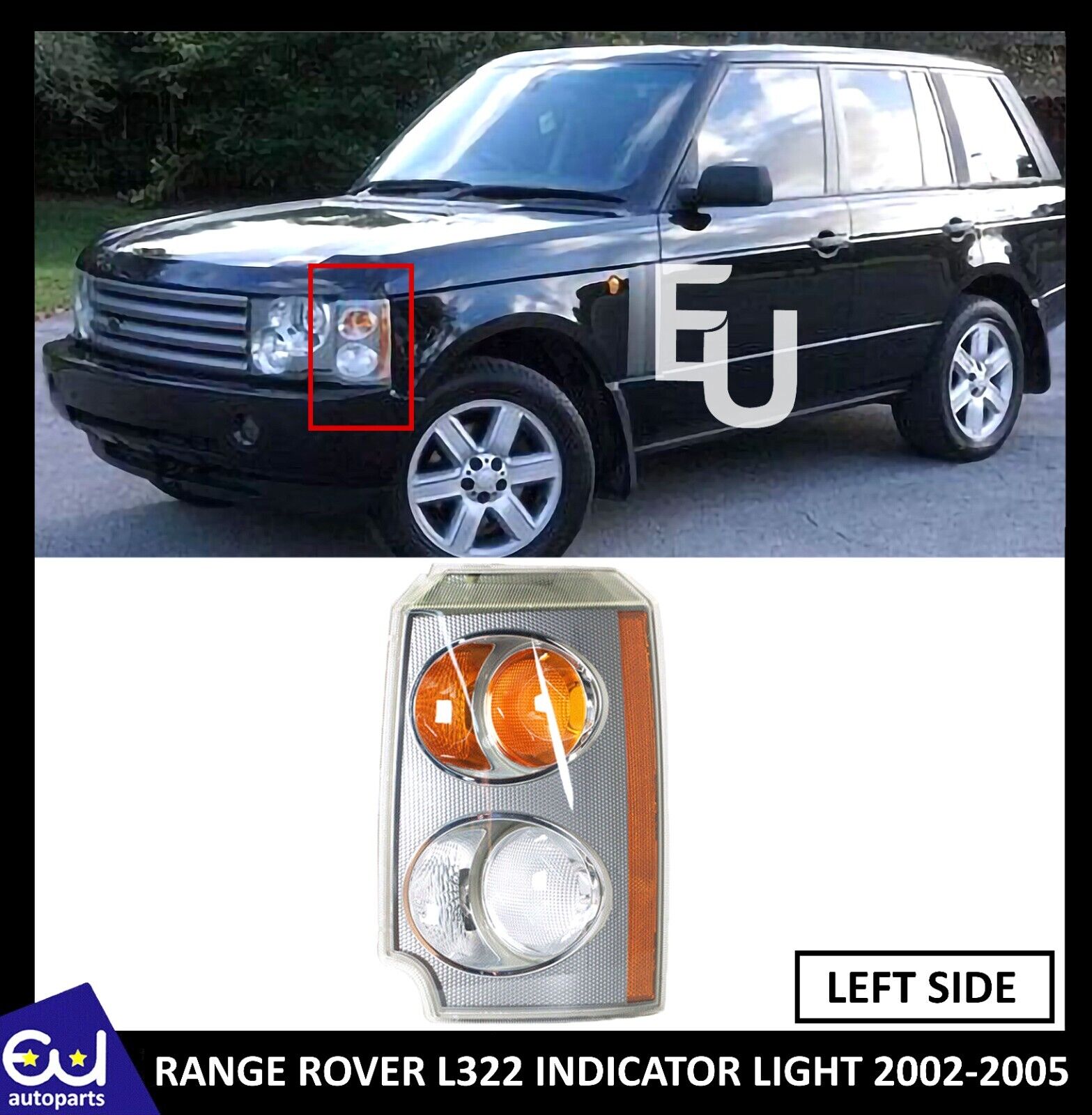 FRONT SIDE INDICATOR LIGHT LAMP ASSY FOR RANGE ROVER L322 LEFT CORNER