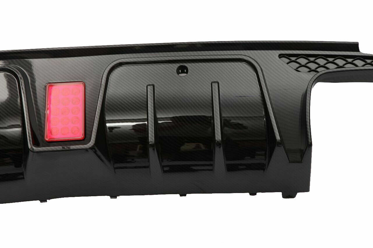 FOR MERCEDES C CLASS C205 A205 COUPE B STYLE REAR DIFFUSER+TAILPIPES CARBON LOOK