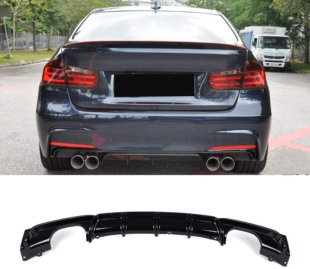 REAR DIFFUSER SPOILER SKIRT FOR BMW F30 M SPORT BODY KIT BODYKIT FRONT SPLITER