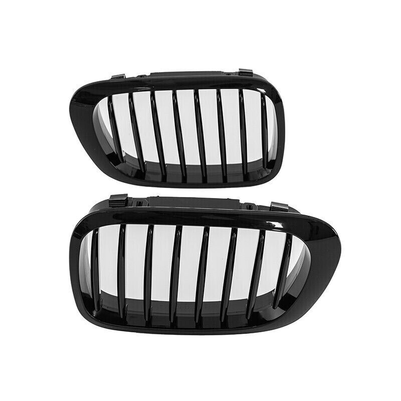 FOR BMW 3 SERIES E46 2 DOOR COUPE M3 GLOSS SINGLE SLAT FRONT KIDNEY GRILLE GRILL