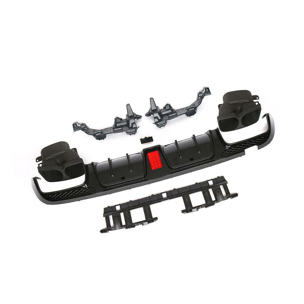 FOR MERCEDES BENZ C CLASS W205 C63 AMG REAR BUMPER DIFFUSER AMG F1 LIGTH STYLE