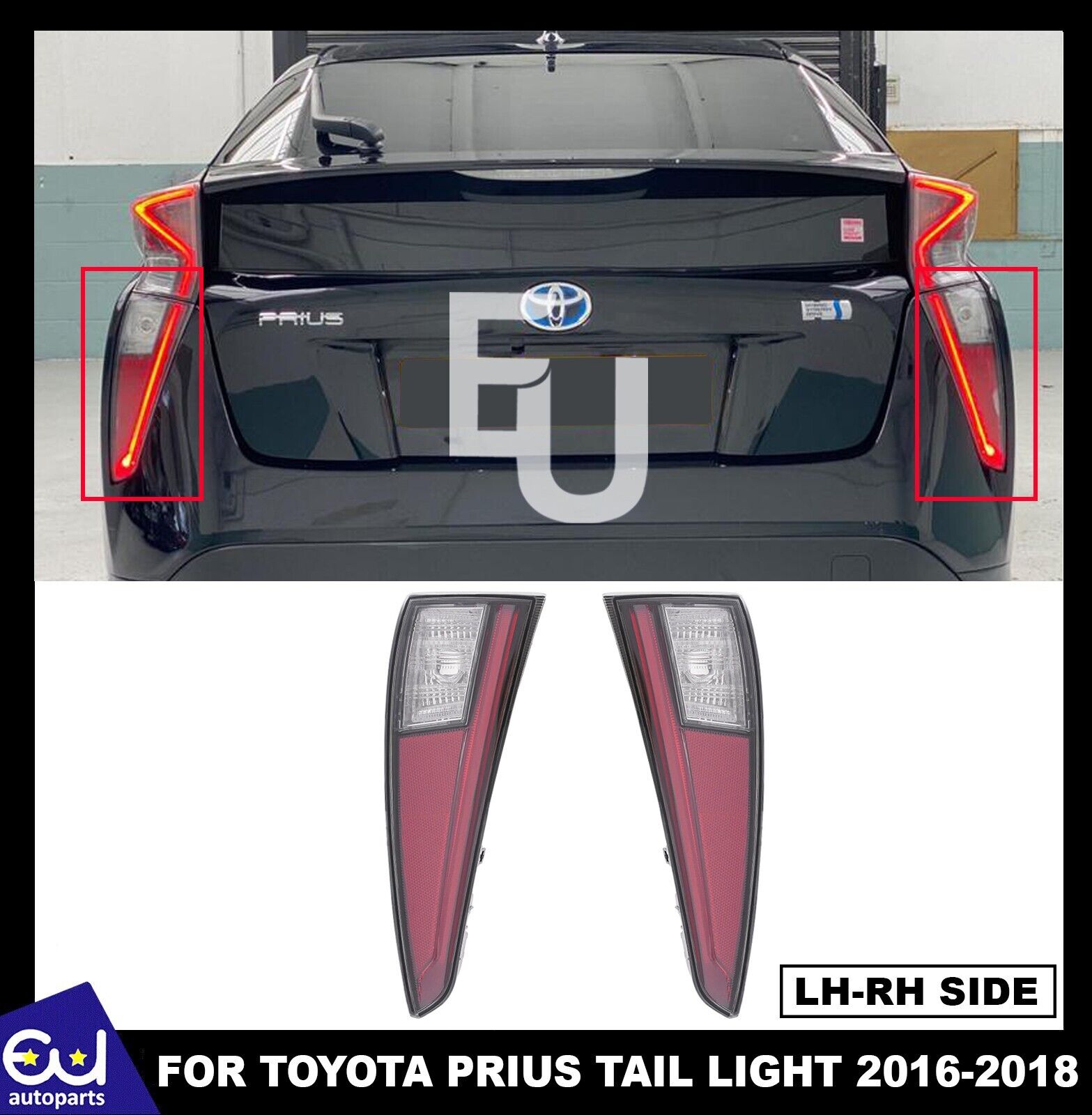 FOR TOYOTA PRIUS LED TAIL LIGHT TAIL LAMP SET LOWER SIDE IMPORT MODEL 2016-2018