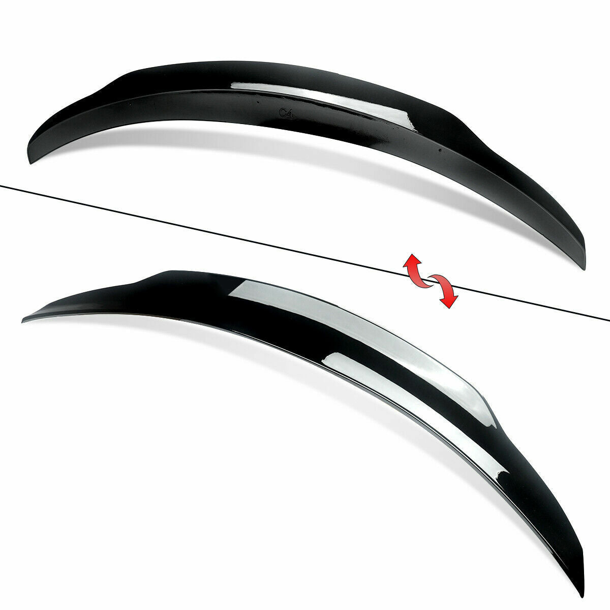 FOR MERCEDES C CLASS W205 RENNTECH PSM STYLE REAR BOOT SPOILER LIP 15-20 GLOSS