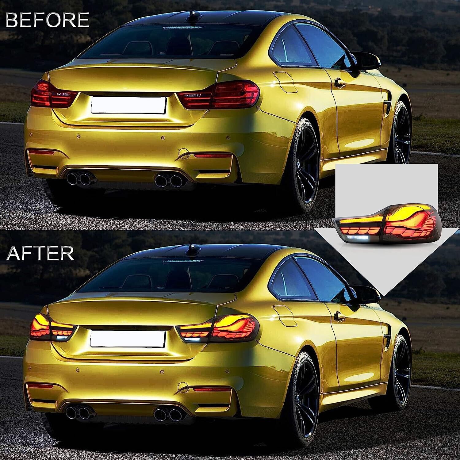 LED GTS TAIL LIGHT FOR BMW 4 SERIES M4 F32 F33 F82 F36 2014-2020 ANIMATION LAMPS