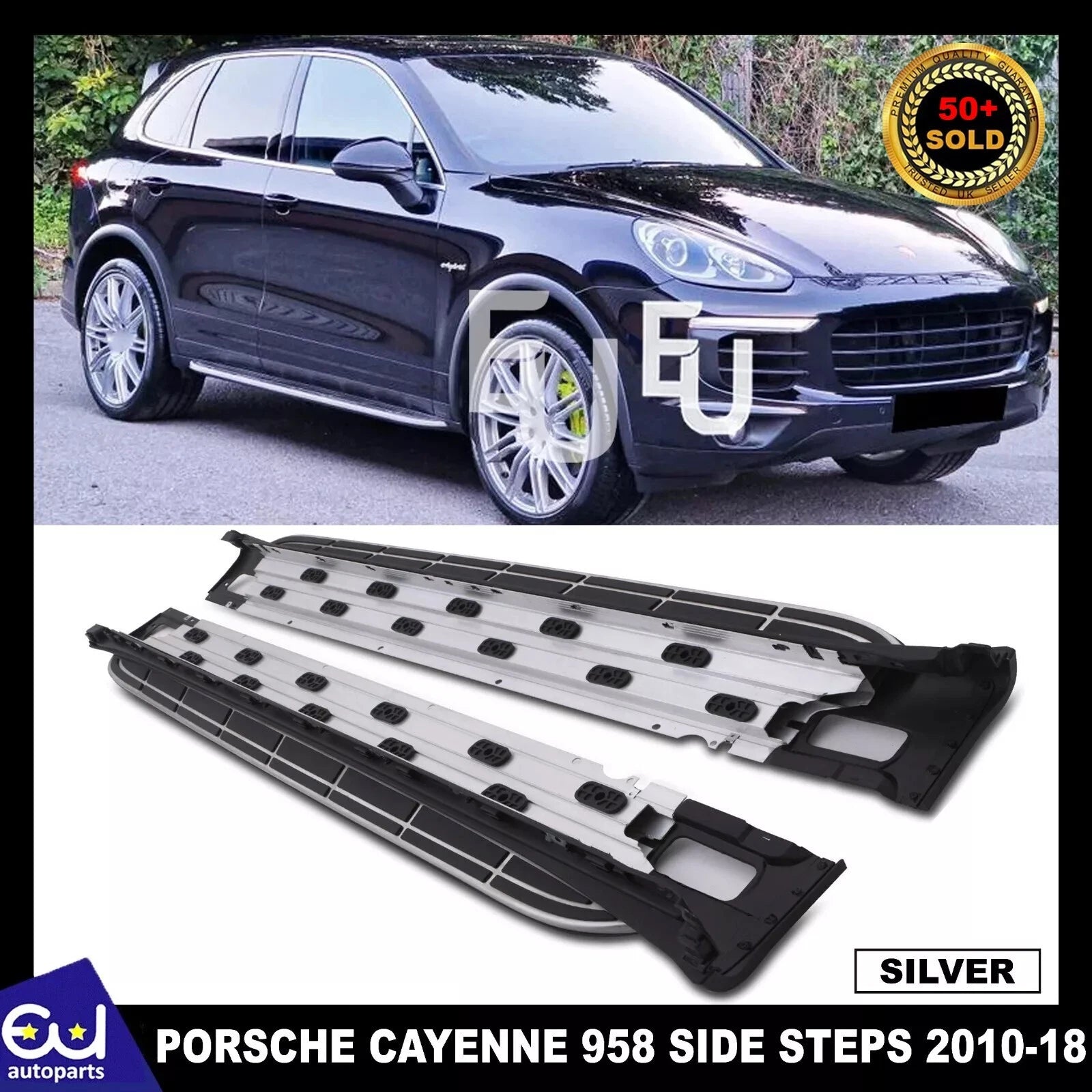 RUNNING BOARD SIDE STEPS FOR PORSCHE CAYENNE 958 OEM STYLE 2010-18