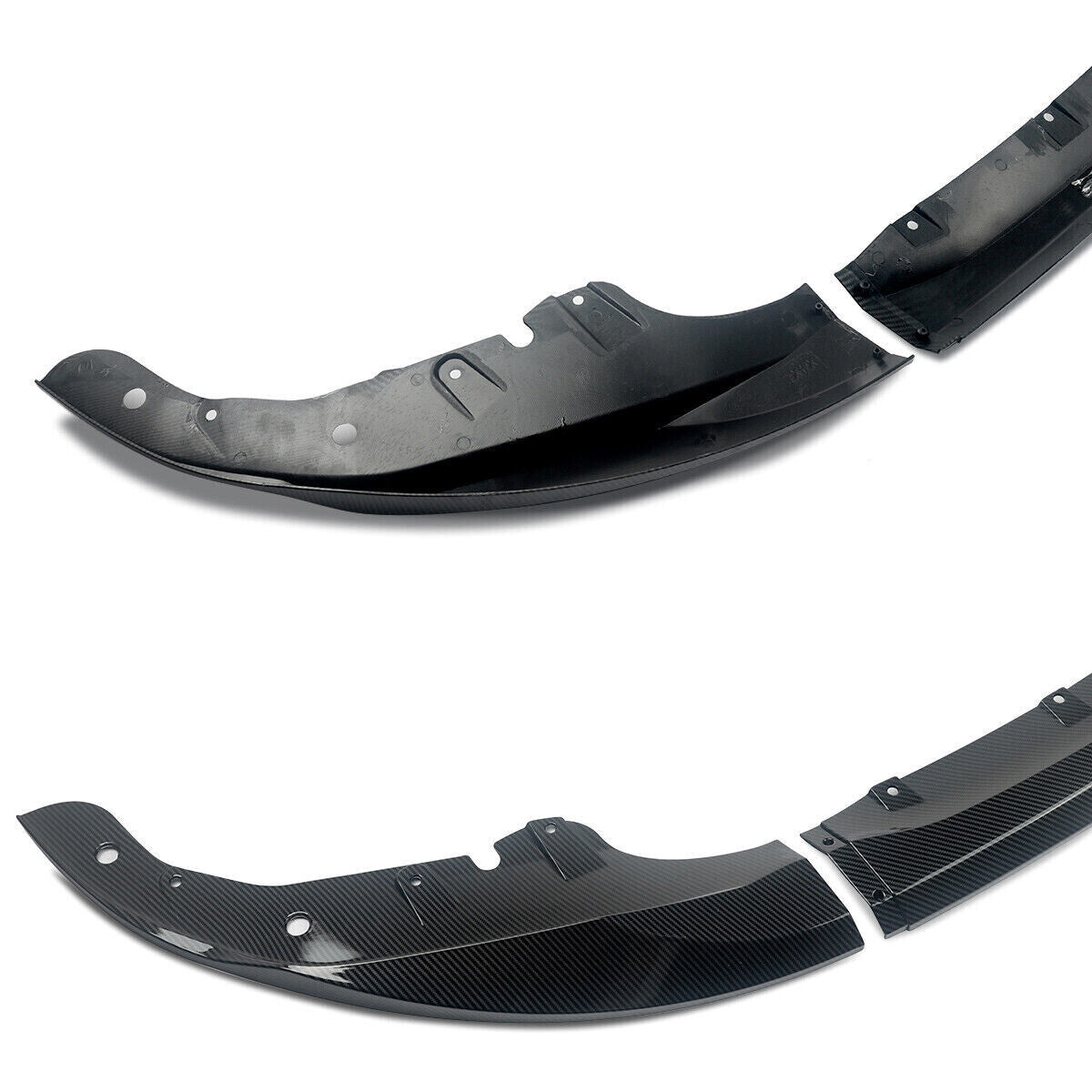 FOR BMW 4 SERIES G22 G23 M SPORT FRONT SPLITTER BUMPER LIP SPOILER CARBON LOOK