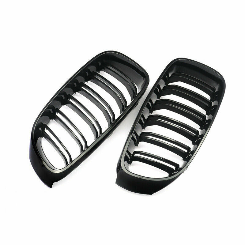 FOR BMW F34 3 SERIES GT GRAN TURISMO GLOSS BLACK FRONT KIDNEY TWIN GRILL GRILLE