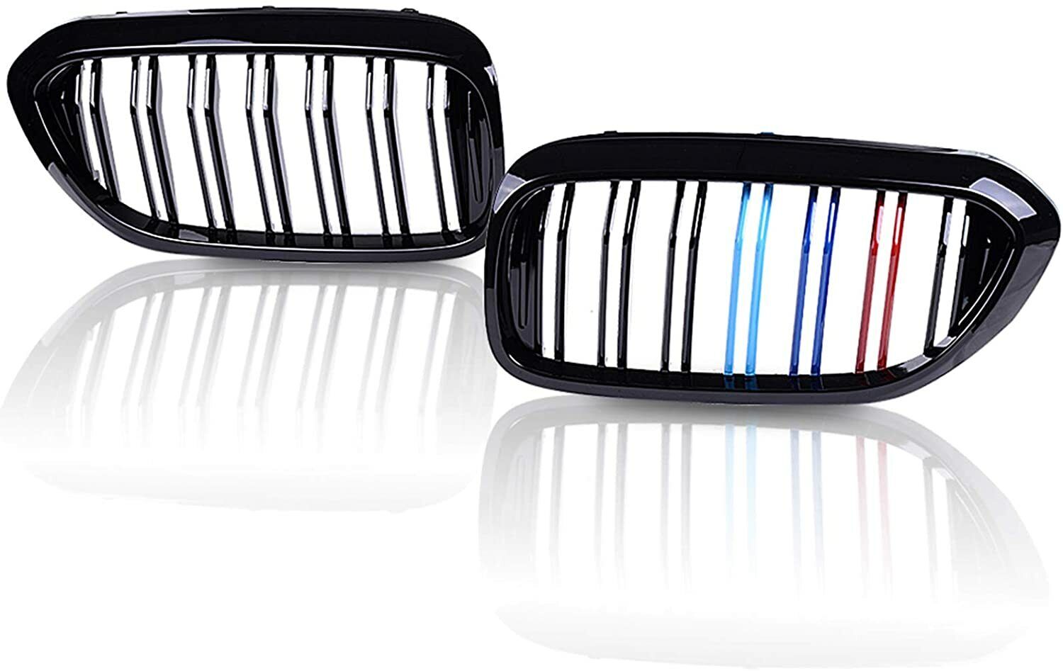 FOR BMW 5 SERIES G30 G31 G38 DOUBLE SLAT M5 M COLOR KIDNEY GRILLE