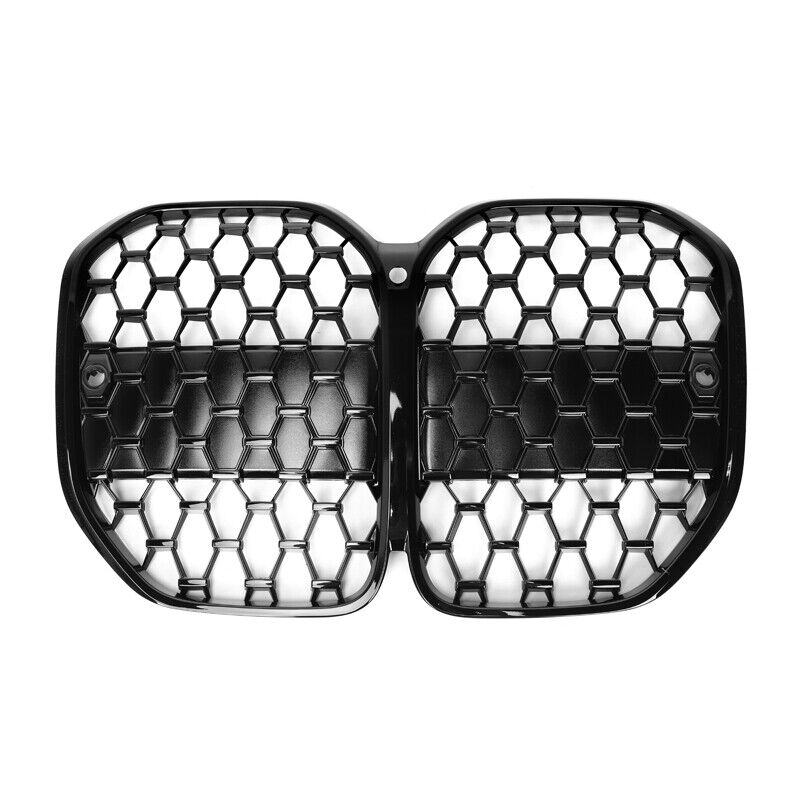 FOR BMW G22 G23 G26 4 SERIES KIDNEY GRILL GRILLE M4 DIAMOND STYLE 20+ ALL BLACK