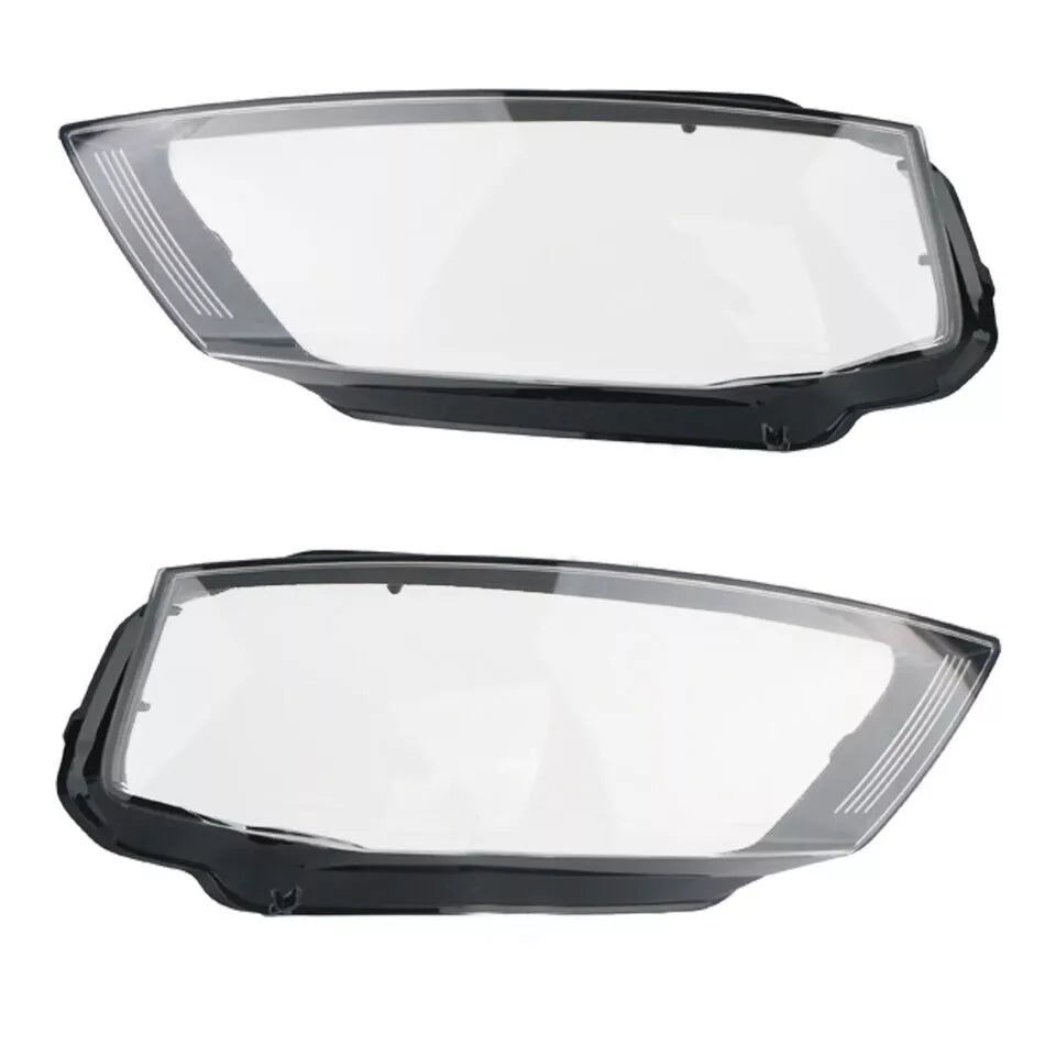 FOR AUDI A3 8P LEFT RIGHT SIDE PAIR FRONT HEADLIGHT HEADLAMP LENS COVER 2008-13