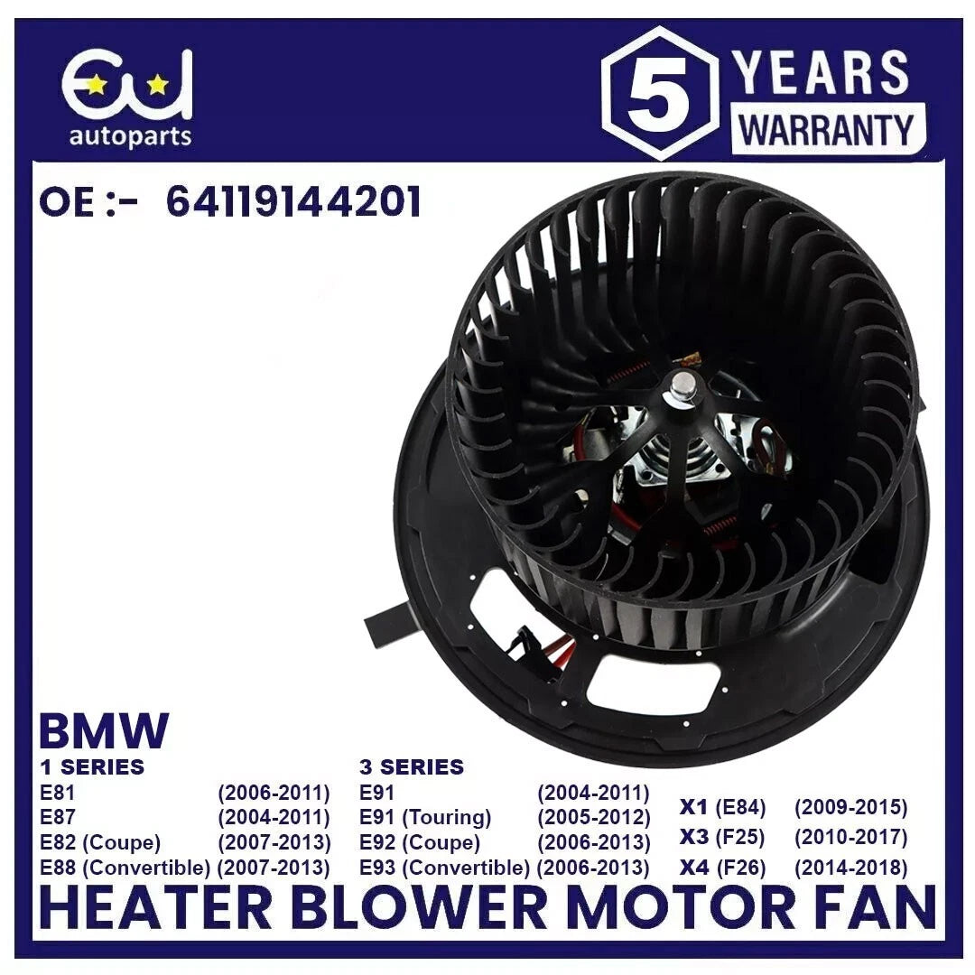 HEATER BLOWER MOTOR FAN FOR BMW 3 SERIES E90 E91 E92 E93 E84 E82 E87 F25 F26 RHD
