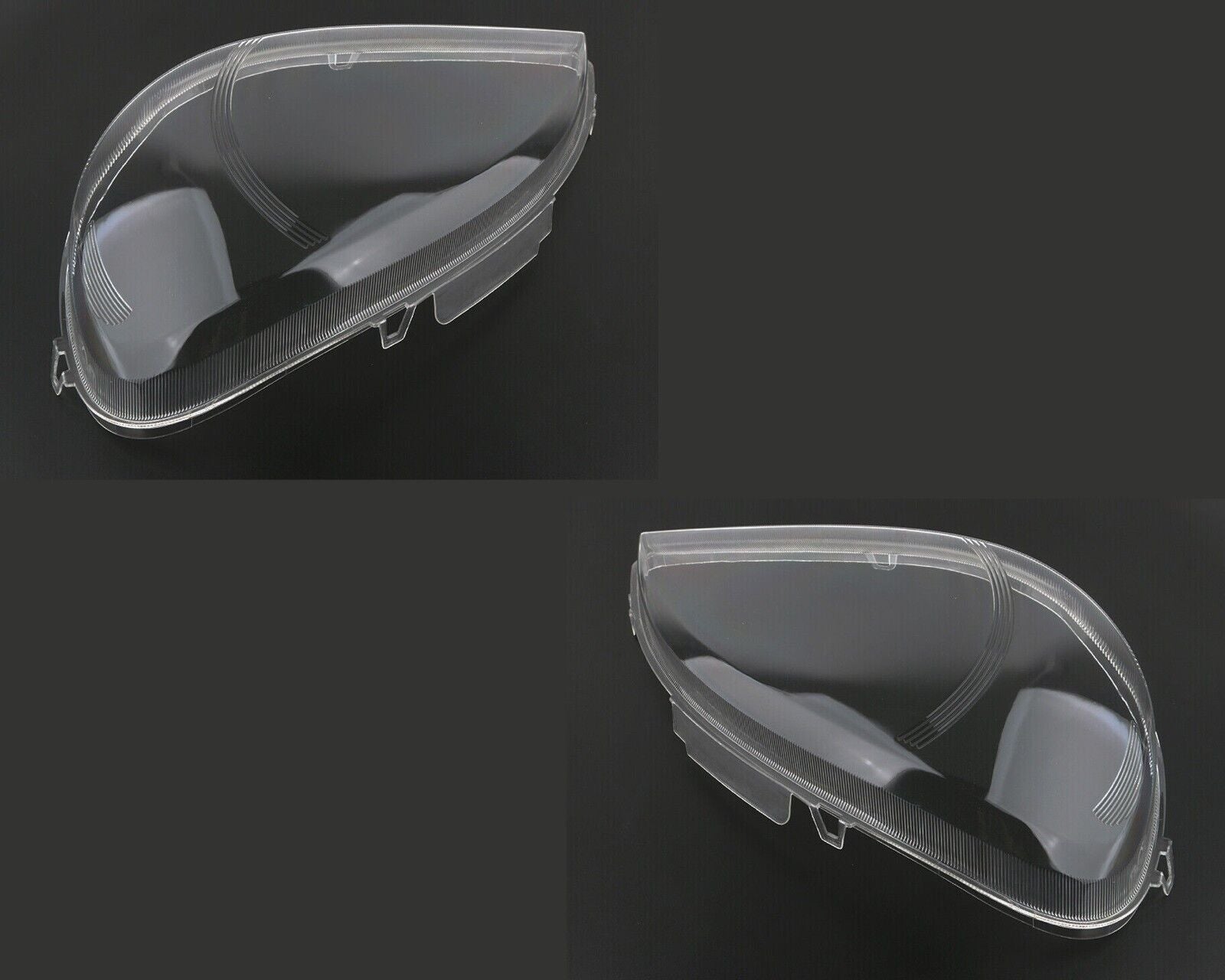 2X FOR MERCEDES BENZ W163 ML-CLASS 2002-2005 HEADLIGHT XENON&HALOGEN LENS COVER