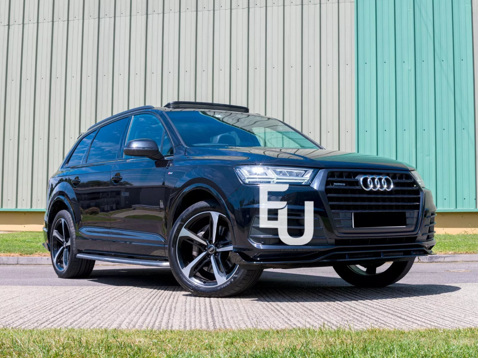 FRONT SPLITTER LIP FOR AUDI Q7 SQ7 S LINE 4M BUMPER SPOILER GLOSS BLACK 16-20