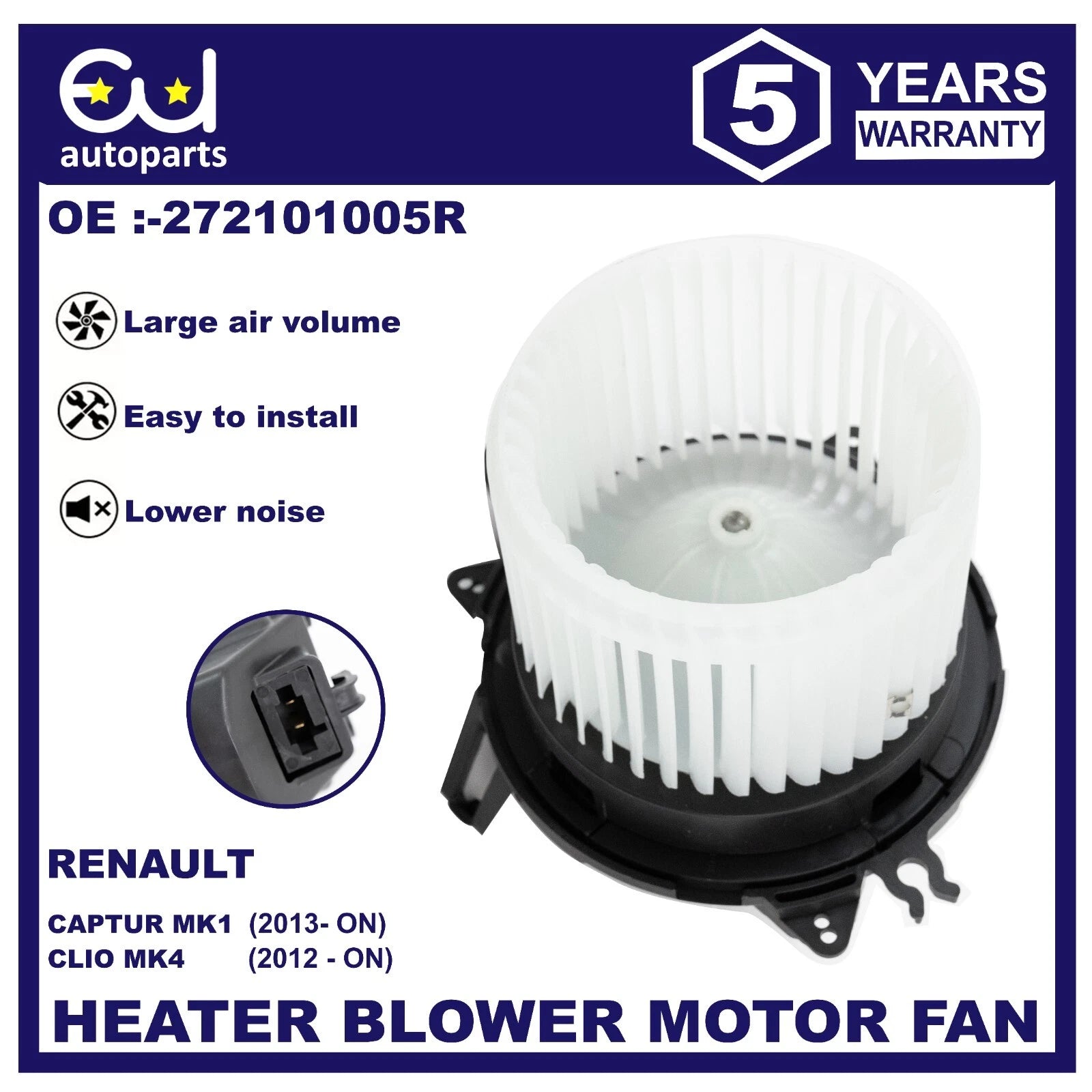 HEATER BLOWER MOTOR FAN FOR RENAULT CAPTUR MK1 CLIO MK4 DACIA DOKKER LODGY 12+