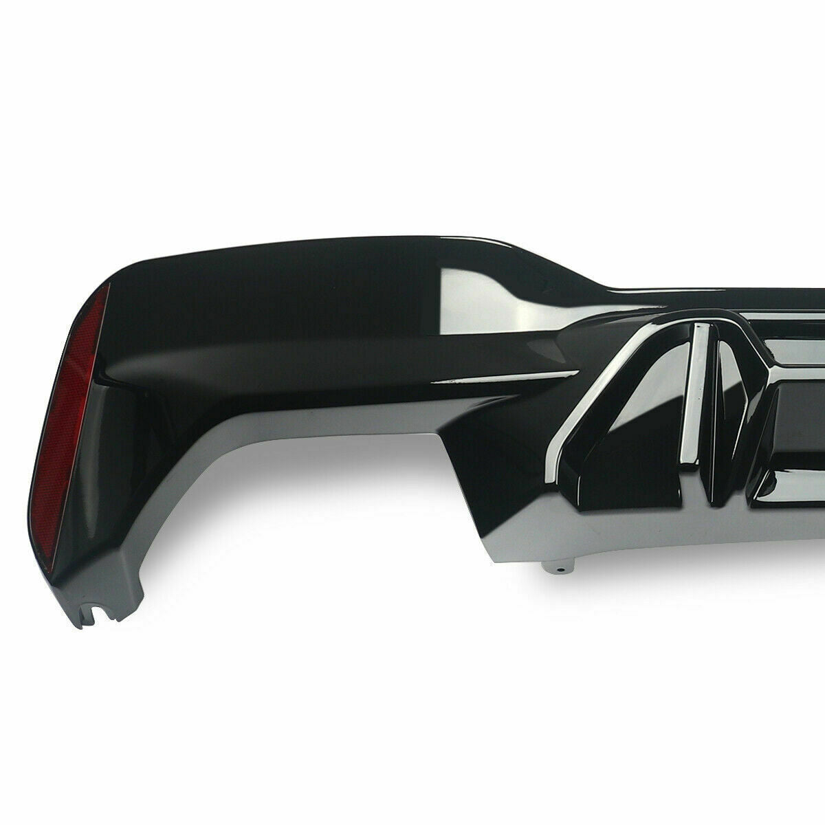 FOR BMW 5 SERIES G30 G31 M PERFORMANCE M5 STYLE REAR BUMPER DIFFUSER GLOSS BLACK