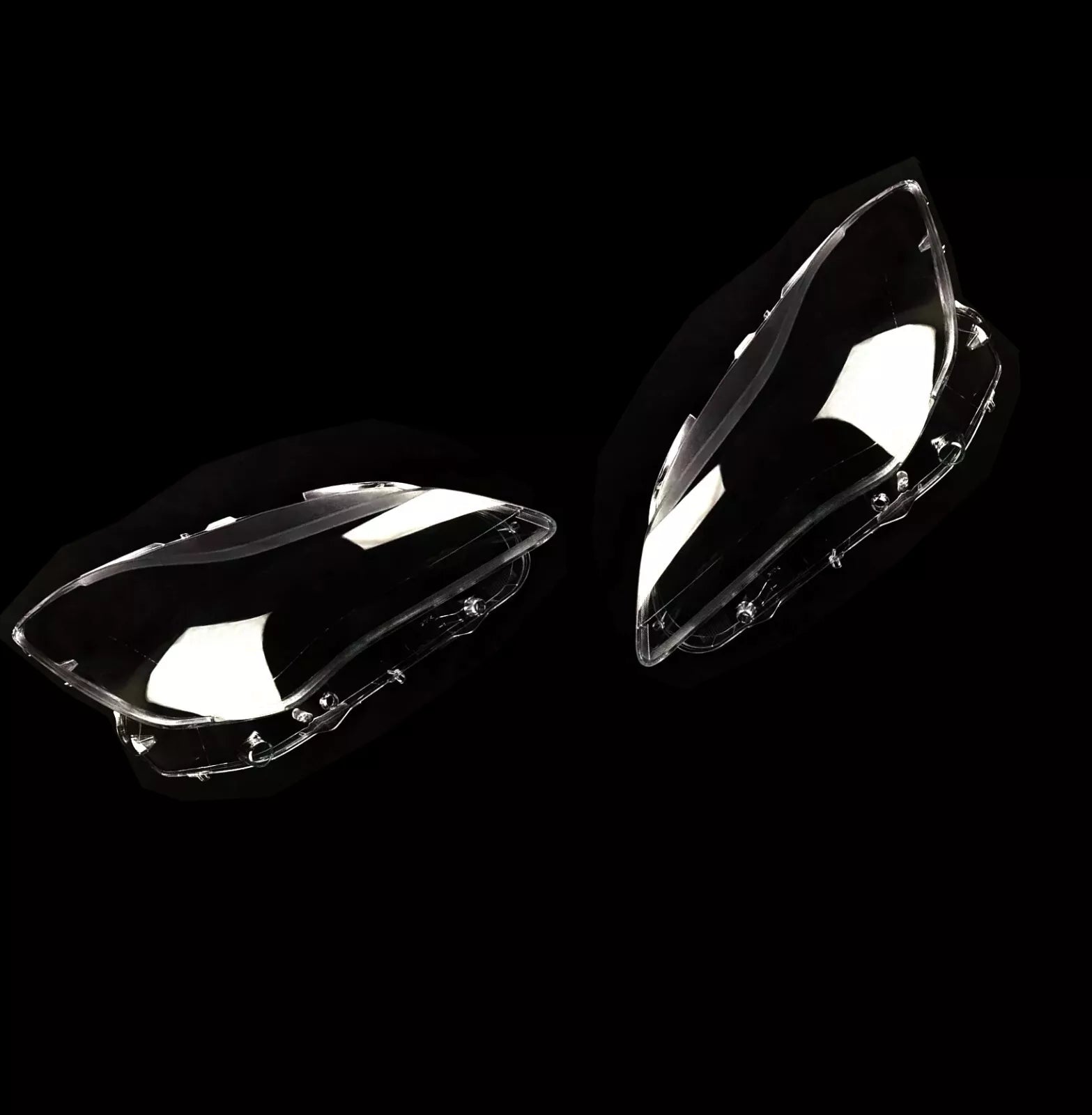PAIR FOR MASERATI QUATTROPORTE MK6 M156 HEADLAMP HEADLIGHT LENS COVER 2016-2019