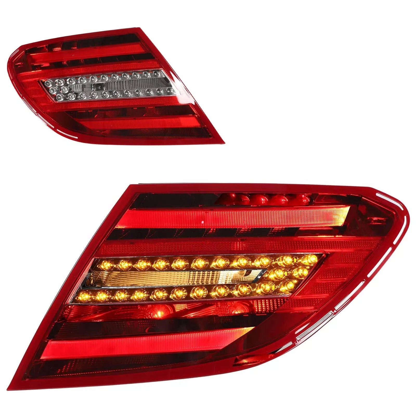 Pair LED Rear Tail Light Lamp For Mercedes Benz C-Class W204 C250 C350 C63/11-14