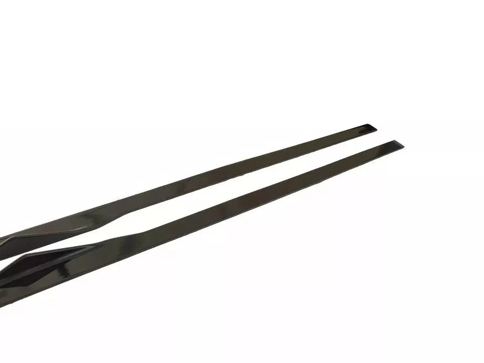 GLOSS BLACK SIDE SKIRT EXTENSION BLADES FOR BMW 8 SERIES M COUPE G14 G15 2019+