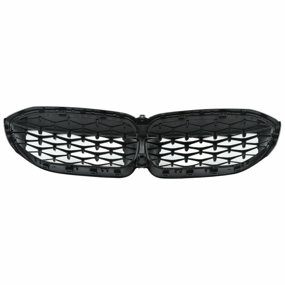FOR BMW 3 SERIES G20 G21 KIDNEY GRILL GRILLE GLOSS BLACK DIAMOND STYLE 2018-2021