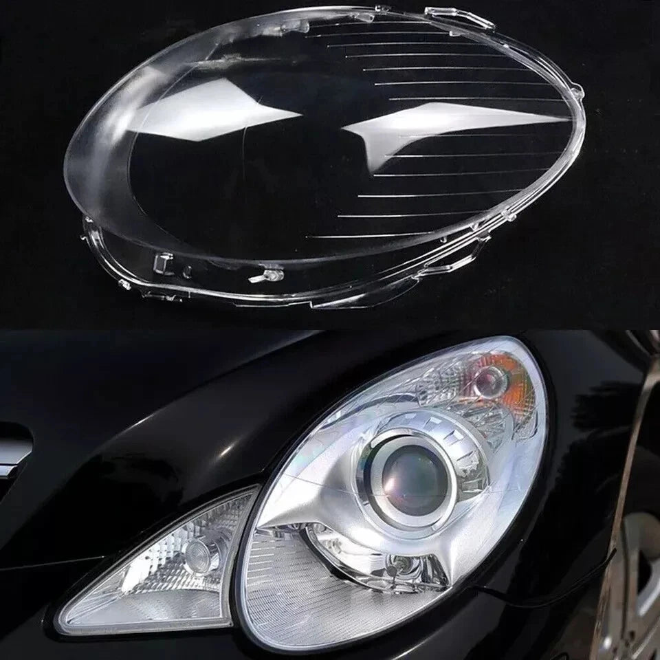 FOR MERCEDES R CLASS W251 2006-2009 PAIR RIGHT LEFT FRONT HEADLIGHT LENS COVER