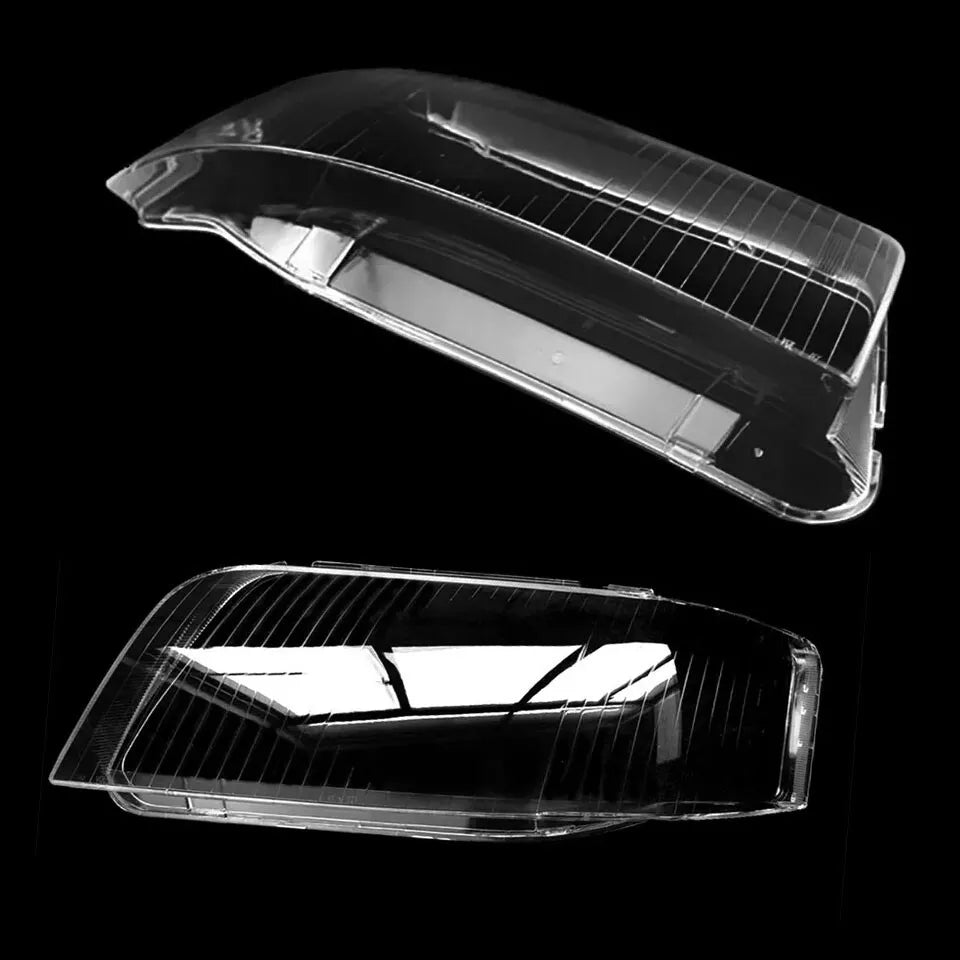 FOR AUDI A6 C5 LEFT RIGHT SIDE PAIR FRONT HEADLIGHT HEADLAMP LENS COVER 2003-05