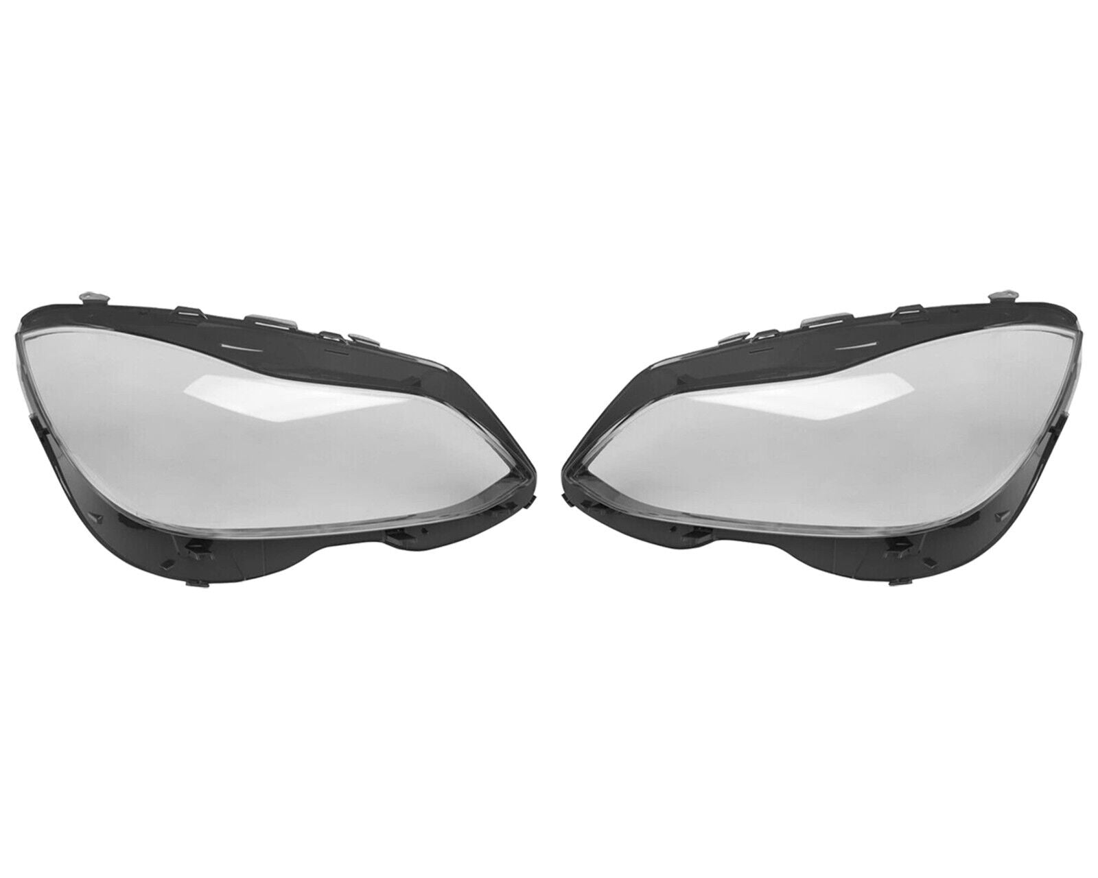 PAIR HEADLIGHT HEADLAMP LENS COVER FOR MERCEDES BENZ E CLASS W212 S212 2013-2016