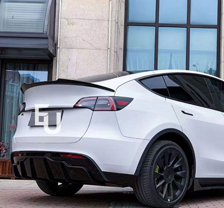 FOR TESLA MODEL Y M4 STYLE REAR BOOT SPOILER WINGS TRUNK LIP TAIL WING GLOSS