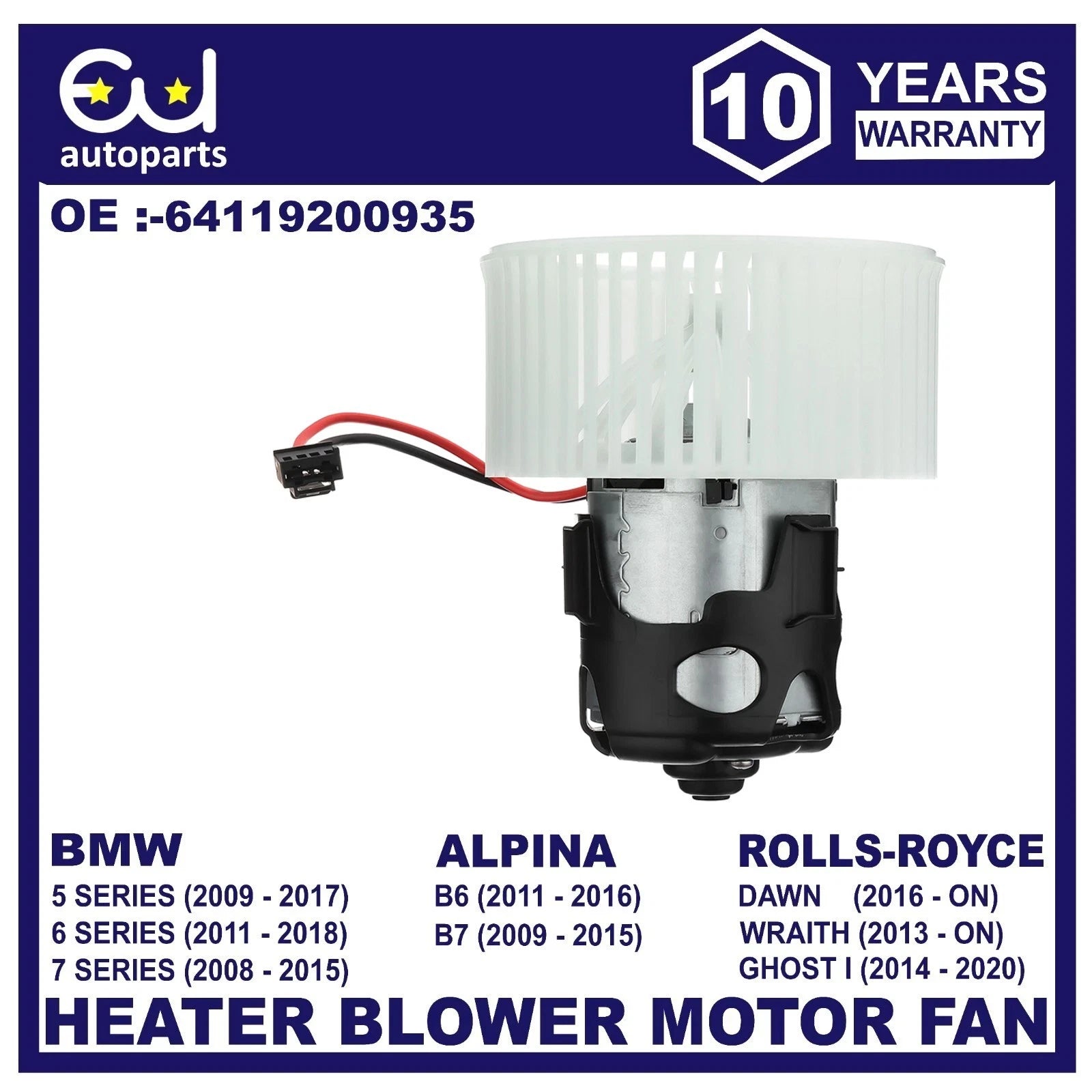 FOR BMW 5 SERIES 6 7 SERIES F10 F07 F11 F12 F13 F06 HEATER BLOWER FAN MOTOR NEW