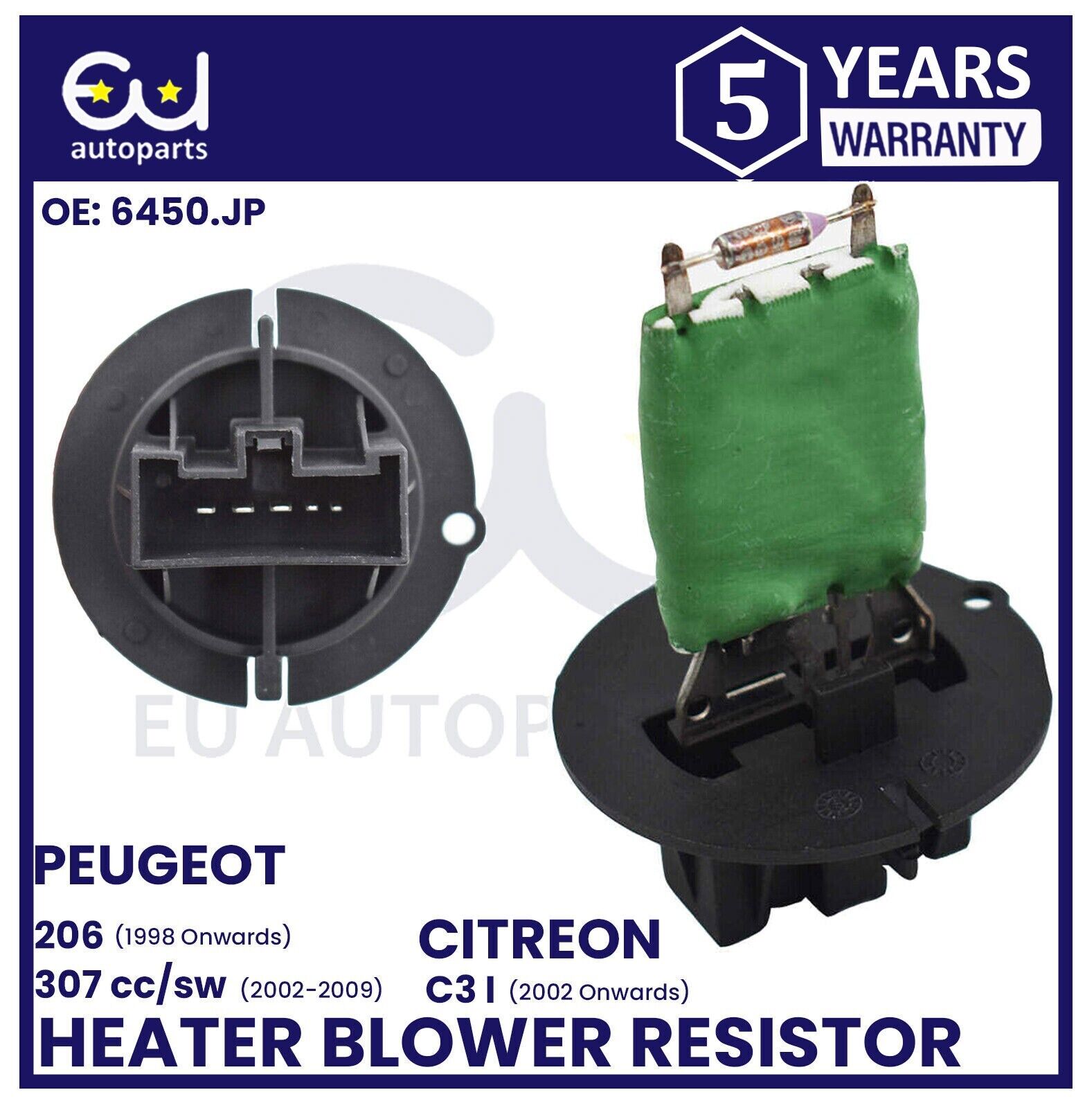 FOR PEUGEOT 206 307 SW 307 CC CITROEN C3 HEATER BLOWER MOTOR FAN RESISTOR 2000+