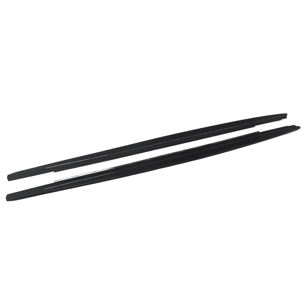 FOR BMW 5 SERIES G30 G31 F90 M5 M SPORT SIDE SKIRT EXTENSION BLADES GLOSS BLACK
