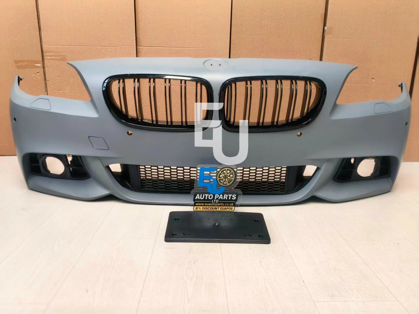 FRONT BUMPER FOR BMW 5 SERIES F10 F11 M-SPORT 2013-17 PRIMED PDC & WASHER HOLES