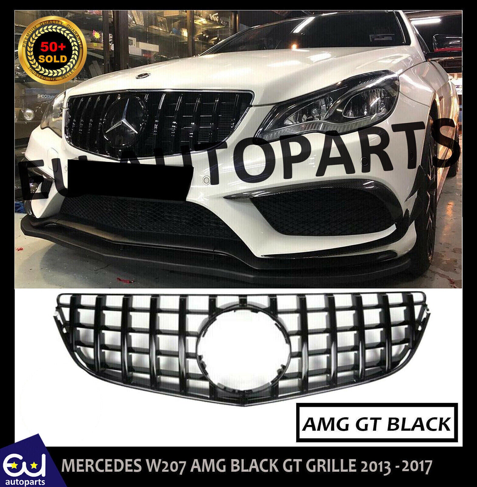FOR MERCEDES E CLASS C207 W207 A207 FACELIFT PANAMERICANA GT GRILLE GRILL BLACK